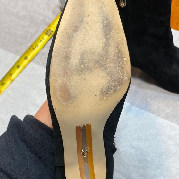 Sam Edelman woman’s black suede ankle zip up bootie size 7.5 - Picture 11 of 11